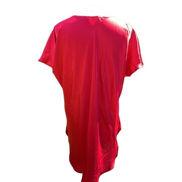 Vintage red satin nightdress nightgown, XL. 0475 - Picture 5 of 5